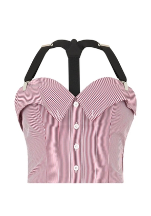 Moschino striped corset top - Red