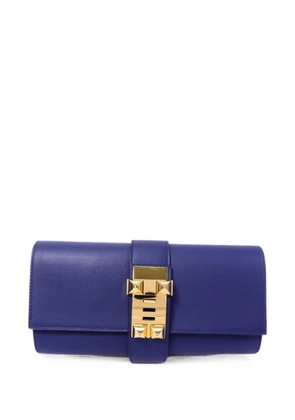 Hermès Pre-Owned 2016 Medor leather clutch bag - Blue