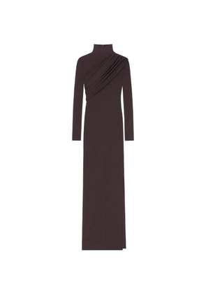 Courrèges twist-detail jersey maxi dress - Brown