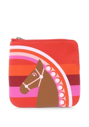 Hermès Pre-Owned Carre Pocket horse-print wallet - Red