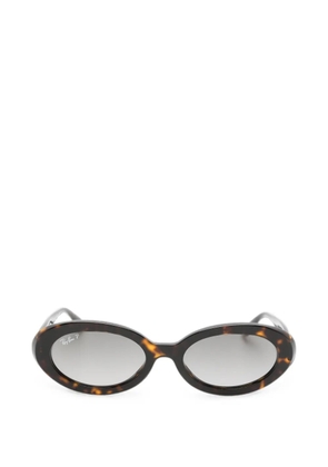 Ray-Ban tortoiseshell-effect oval-frame sunglasses - Brown