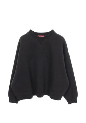 Gucci Pre-Owned embossed logo sweatshirt - Black