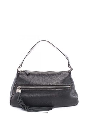 CHANEL Pre-Owned 2003-2004 Grained Calfskin Tassel shoulder bag - Black