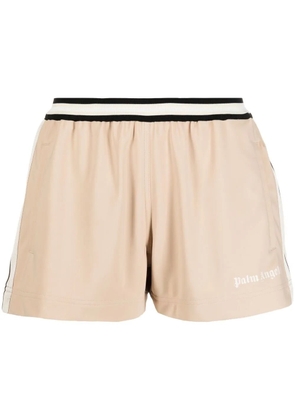 Palm Angels side stripe track shorts - Neutrals