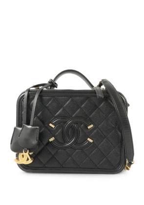 CHANEL Pre-Owned medium CC Filigree Vanity Case tote bag - Black