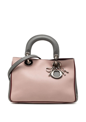 Christian Dior Pre-Owned 2014 Mini Tricolor Leather Diorissimo satchel - Pink