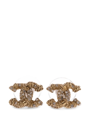 CHANEL Pre-Owned interlocking-CC earrings - Gold