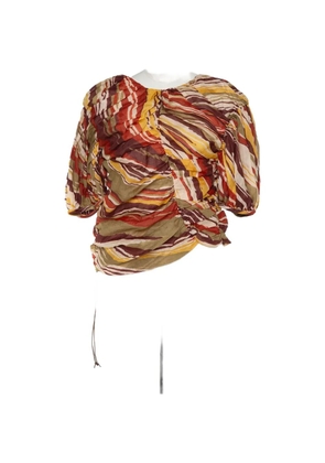 Muller Of Yoshiokubo Lava printed blouse - Red