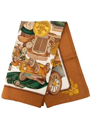 Hermès Pre-Owned 1980-2010 Automobile Silk Scarf 90 scarves - Brown