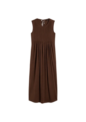 Weekend Max Mara pleated sleeveless midi dress - Brown