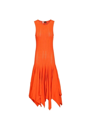 LOEWE Paula's Ibiza jacquard-knit midi dress - Orange