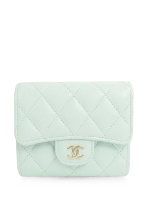 CHANEL Pre-Owned small Flap quilted wallet - Green