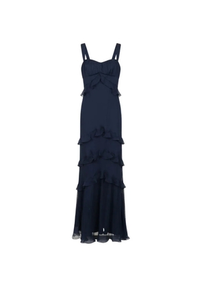 Saloni Chandra ruffled maxi dress - Blue