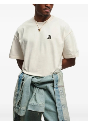 ABOUTBLANK Classic monogram-embroidered T-shirt - Neutrals