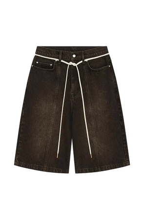 ABOUTBLANK wide-leg denim shorts - Black