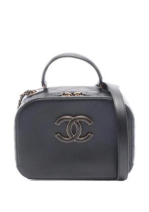 CHANEL Pre-Owned 2017-2018 Goatskin Leather Coco Curve Small Vanity Bag satchel - Black