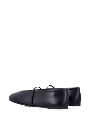 Miu Miu logo-embossed ballet flats - Black