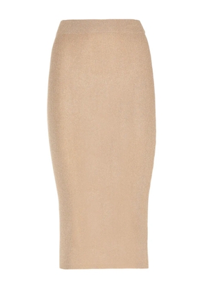 Kangra lurex-detail midi skirt - Neutrals