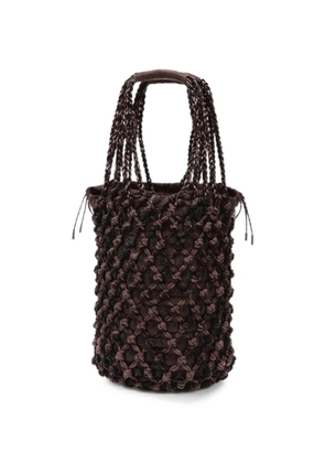 Alysi knotted mesh shoulder bag - Brown