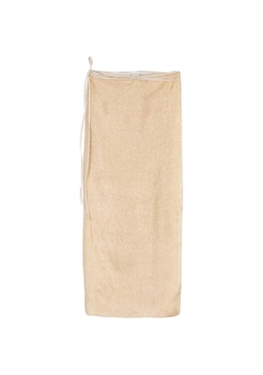 Alysi plumetis-effect wrap maxi skirt - Neutrals