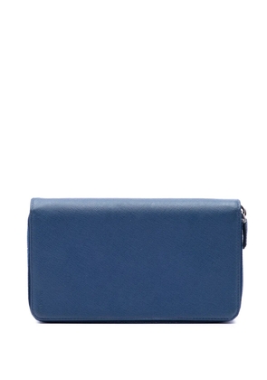 Prada Pre-Owned 2010-2026 Saffiano Double Zip Wallet long wallets - Blue