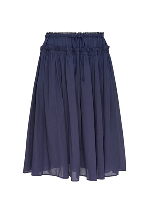 GLOWNY lace-trim gathered skirt - Blue