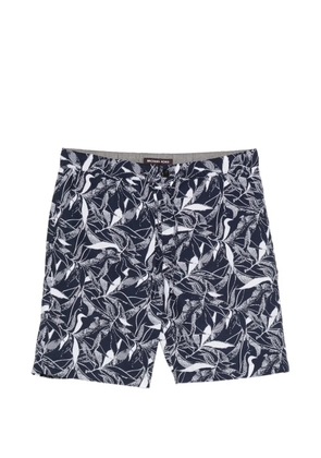 Michael Kors leaf-print drawstring shorts - Blue