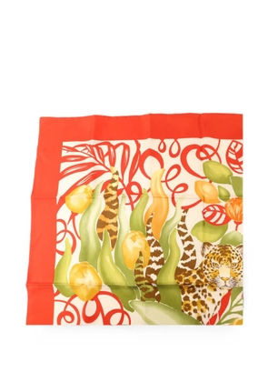 Ferragamo Pre-Owned floral-print scarf - Red