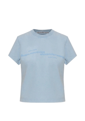 Alexander Wang logo-print cotton T-shirt - Blue