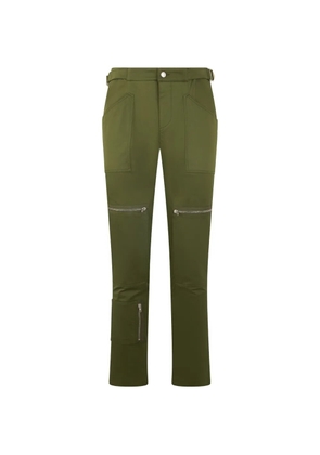 Moschino zip-detail straight-leg trousers - Green