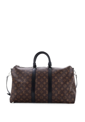 Louis Vuitton Pre-Owned Keepall Bandouliere Bag Macassar Monogram Canvas 45 travel bag - Brown
