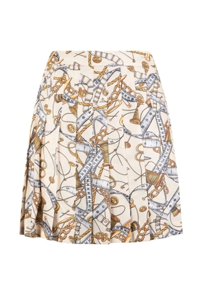 Moschino graphic-pattern midi skirt - Neutrals