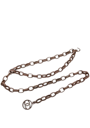 CHANEL Pre-Owned 1980-1990 CC Brass Chain belt - Brown