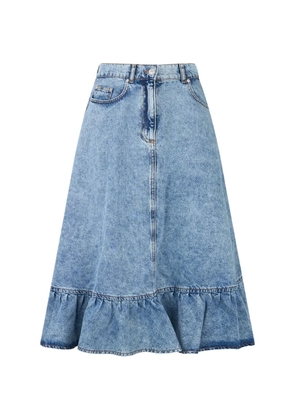 Moschino ruffled flared midi skirt - Blue