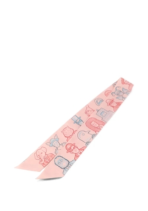 Hermès Pre-Owned Twilly silk scarf - Pink