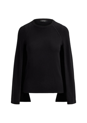 Lauren Ralph Lauren cape-overlay sweater - Black