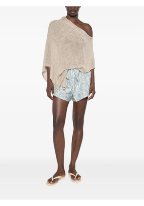 MC2 Saint Barth Kammy batik-print silk shorts - Neutrals
