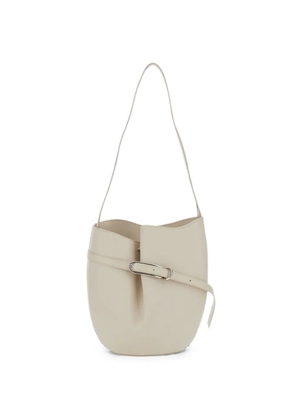 Liffner buckle-detail leather shoulder bag - White