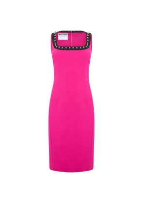 Moschino stud-embellished sleeveless midi dress - Pink