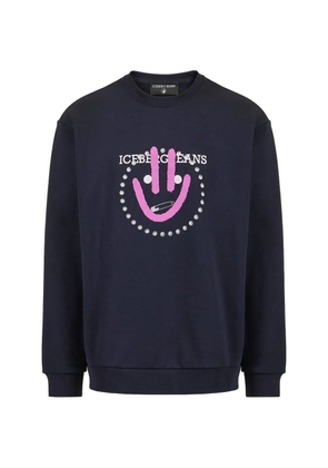 Iceberg embellished graphic-print sweatetshirt - Blue
