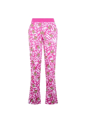 Moschino logo-print track pants - Pink