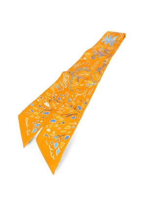 Hermès Pre-Owned Twilly silk scarf - Orange