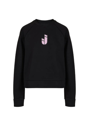 Iceberg crystal-embellished raglan-sleeve sweatshirt - Black