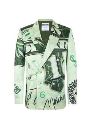 Moschino graphic-print double-breasted suit - Green
