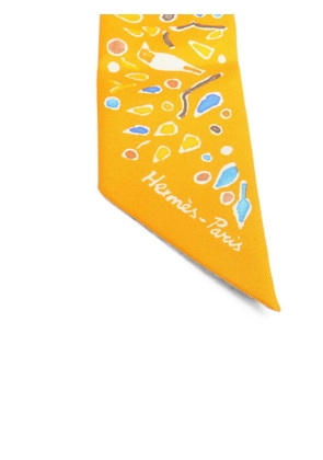 Hermès Pre-Owned Twilly silk scarf - Orange
