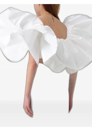 Mônot ruffled crepe top - White
