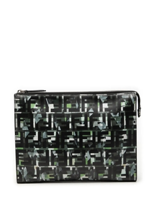 Fendi Pre-Owned 2010-2026 FF 1974 Nylon Camouflage clutch bag - Black
