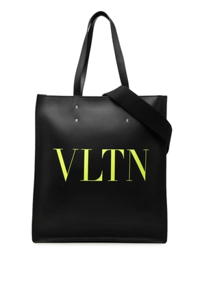 Valentino Garavani Pre-Owned 2018-2026 Calfskin Rockstud VLTN Tote satchel - Black