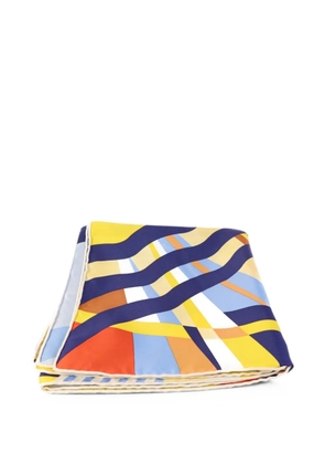 Hermès Pre-Owned geometric-print silk scarf - Blue