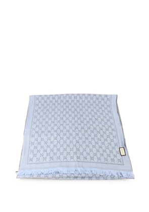 Gucci Pre-Owned GG monogram wool scarf - Blue